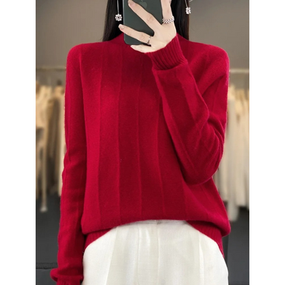 Cozy Female Waterproof Crew Neck Sweater