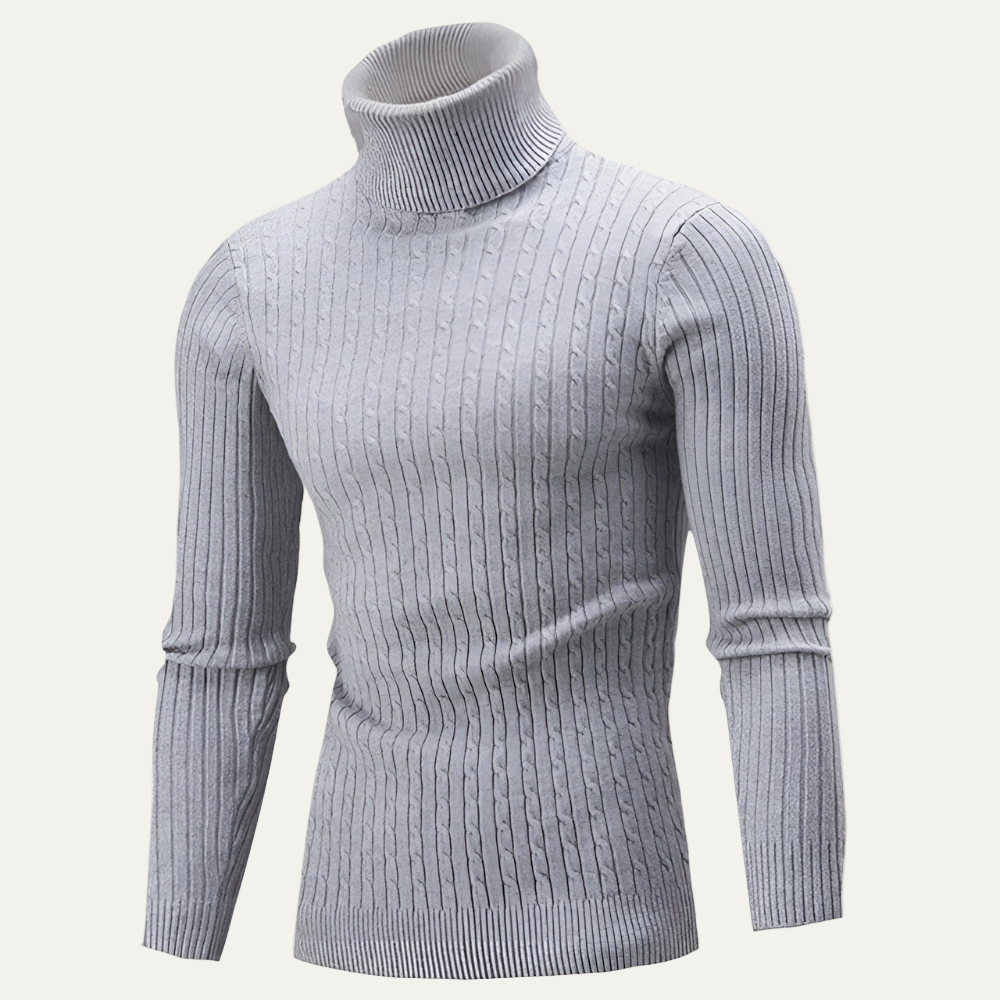 Men's Classic Fit Crew Neck Sweater with Textured Knit