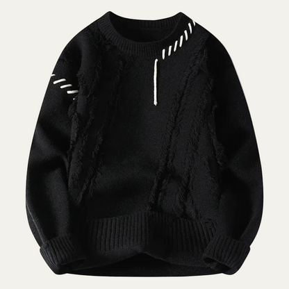 Rugged Edge Knitted Crew Sweater