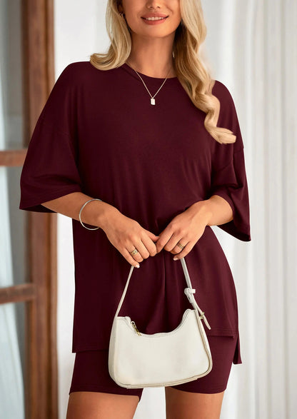 Comfy Summer Shorts Sleeveless Tank Two Piece Outfit
