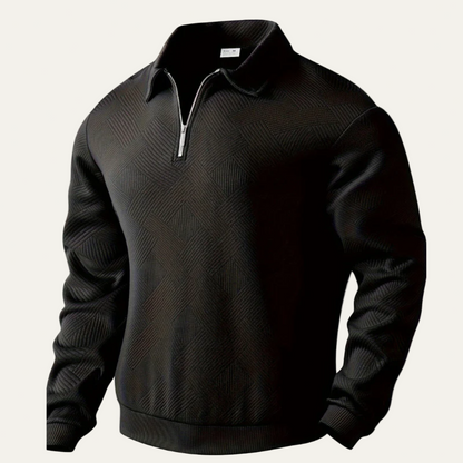Men's Cable Knit Quarter Zip Sweater