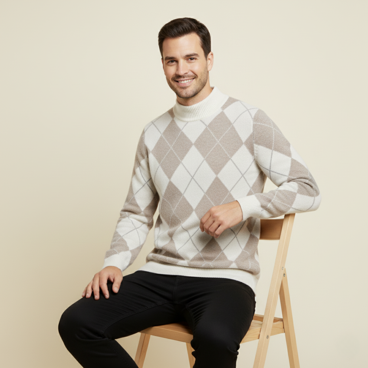 Cozy Men's Fleece Crew Neck Sweater