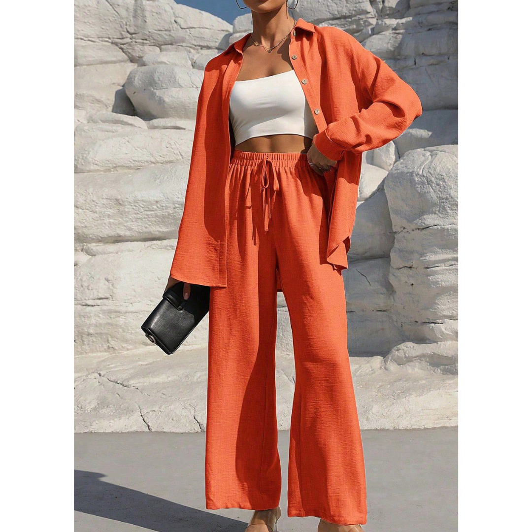 Soft Cotton Long Sleeve Top and Pant Set