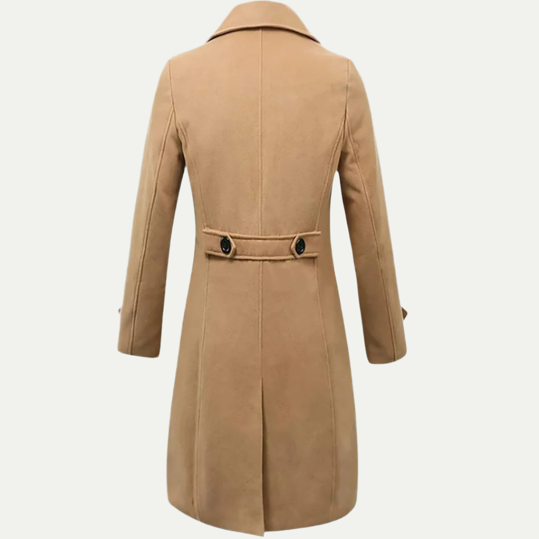 Warm Men's Double Breasted Wool Pea Coat
