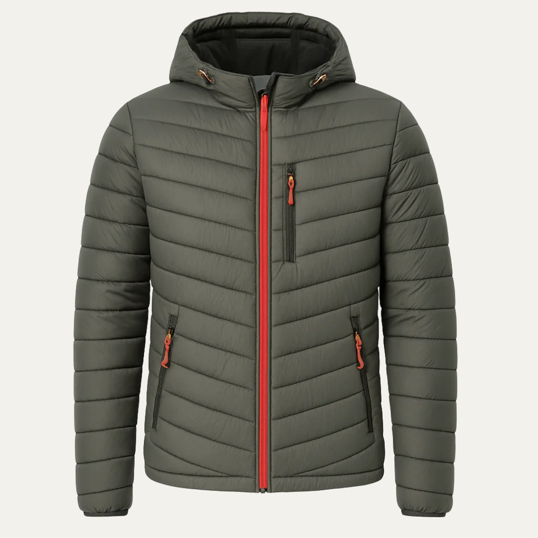 Men's Slim Water Resistant Parka Coat