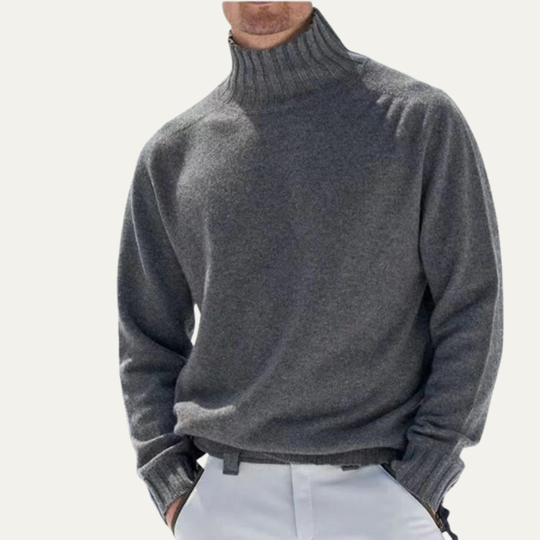 Classic Crew Neck Wool Knit Sweater