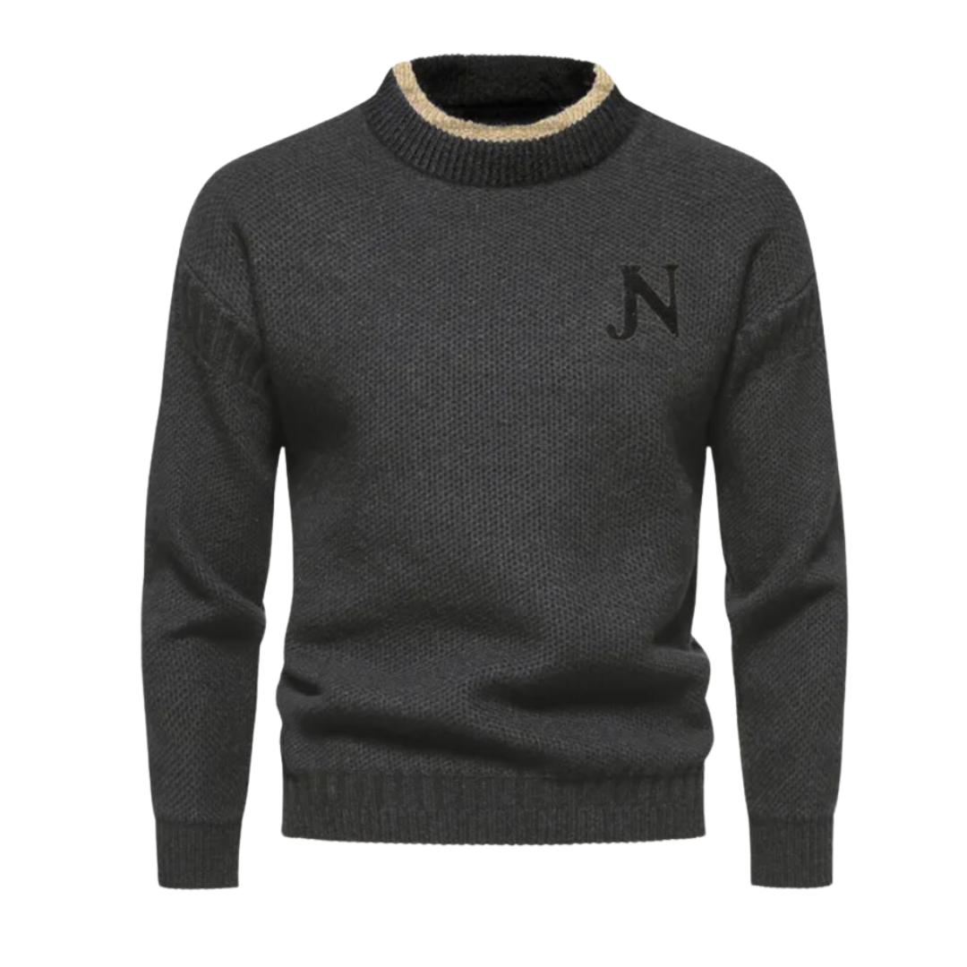 Cozy Mens Thick Wool Crew Neck Sweater