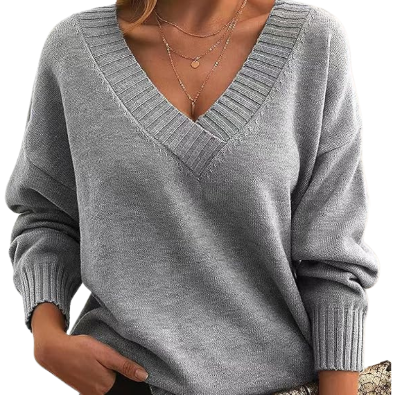 Cozy Ladies V-Neck Cashmere Jumper