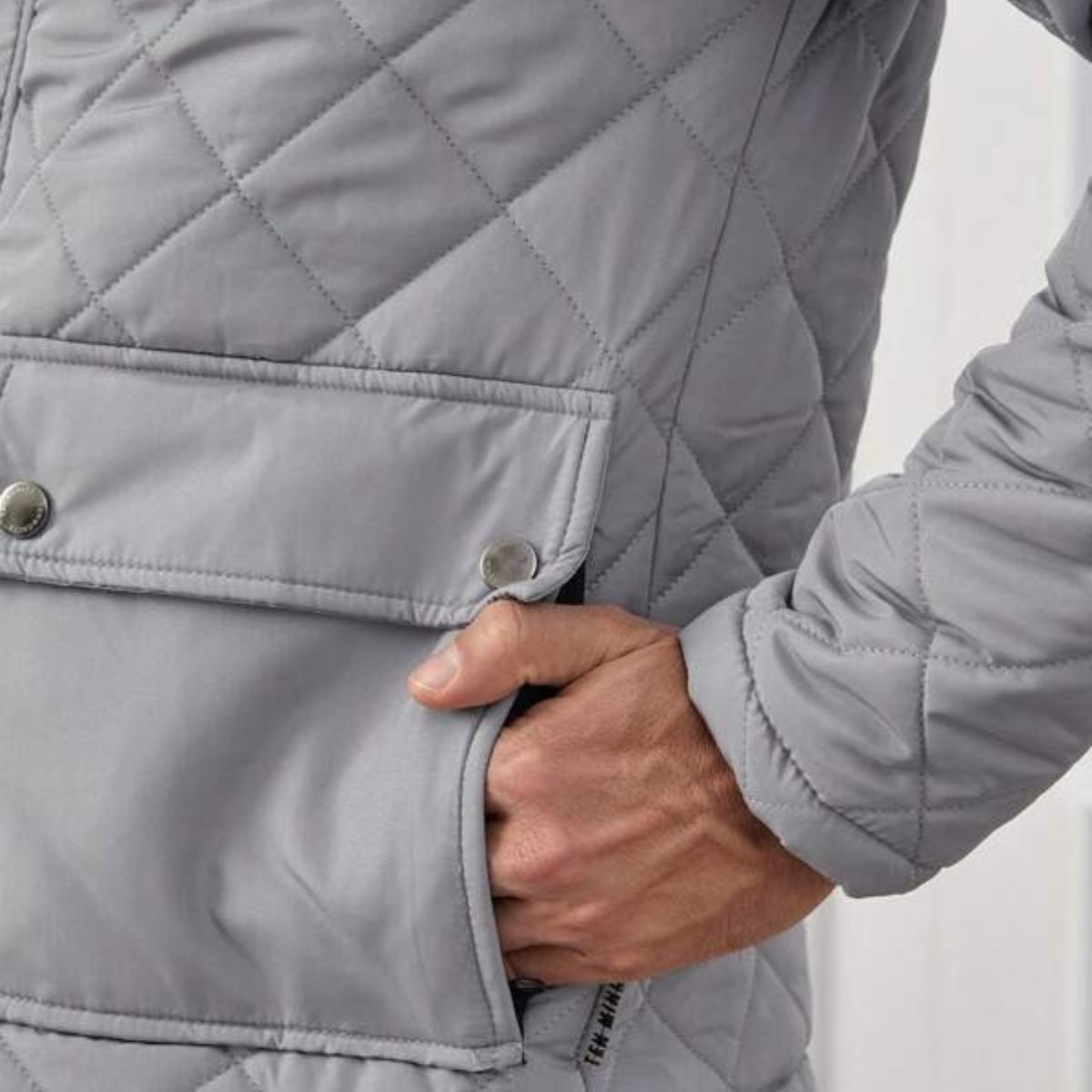 Classic Black Padded Mens Parka Jacket