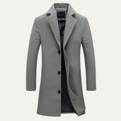 Classic Mens Stylish Wool Overcoat