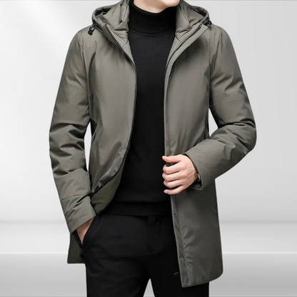 Warm Men's Down Filled Hoodie Jacket