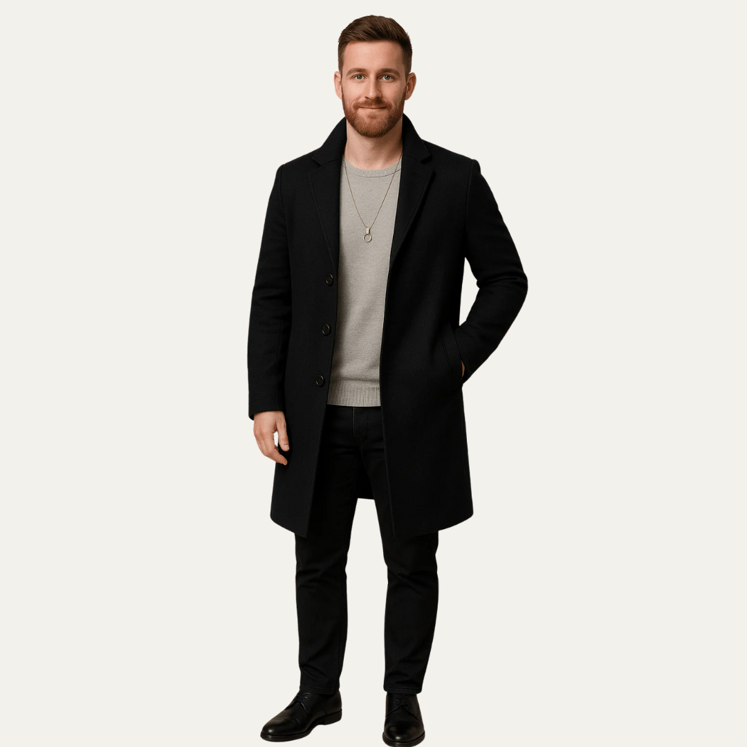 Men's Slim Fit Knee Length Coat