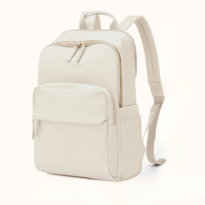 Water-Resistant Laptop Backpack Gold Tone Hardware 15.6 Inch