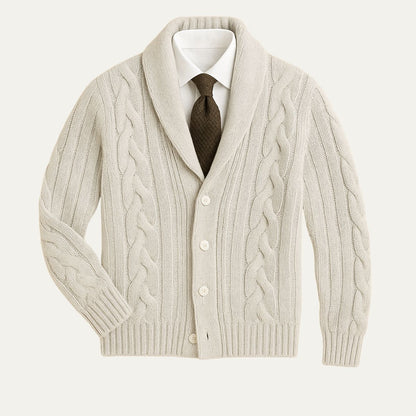 Men's Warm Crew Neck Knitted Cardigan