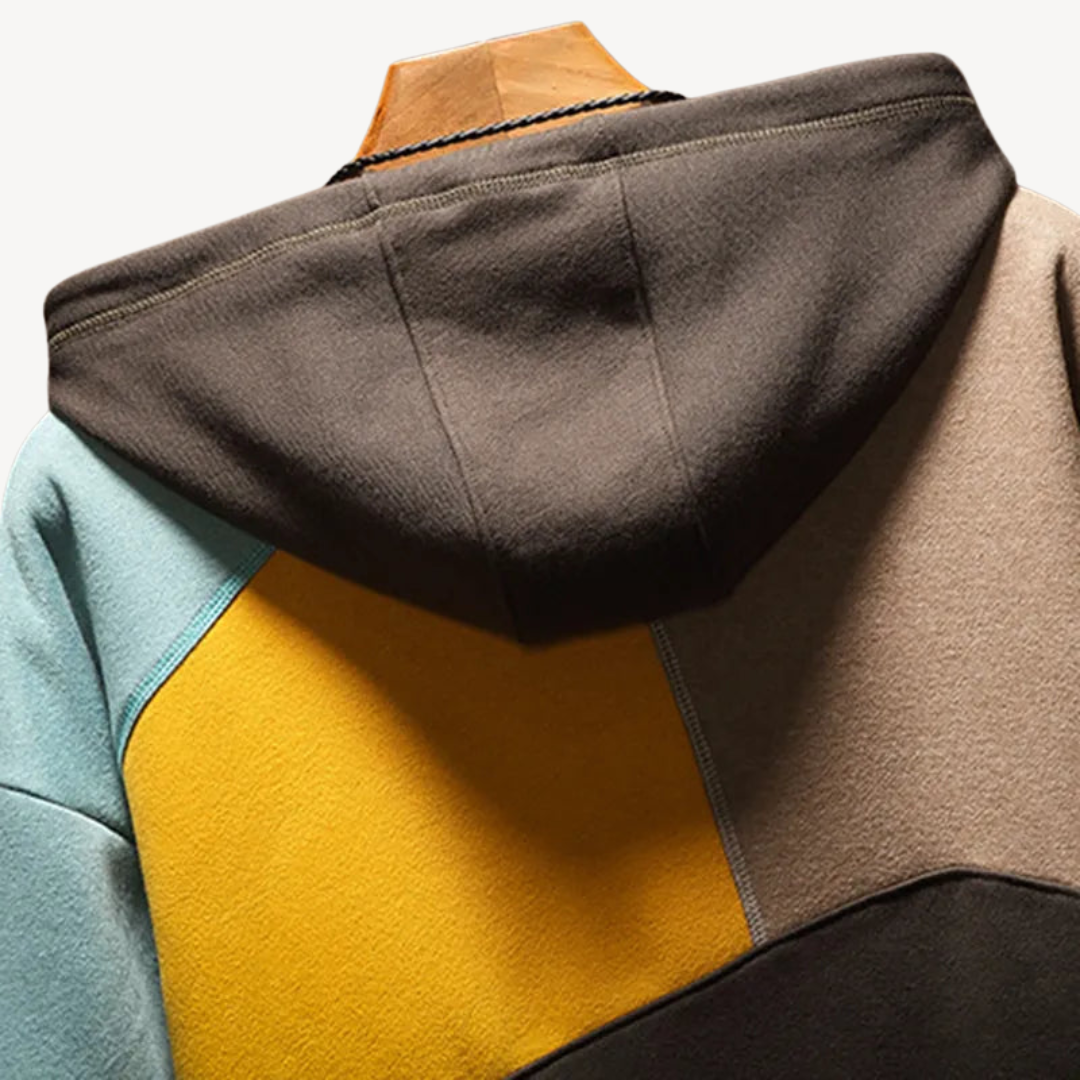 Multicolor Graphic Hooded Sweatshirt