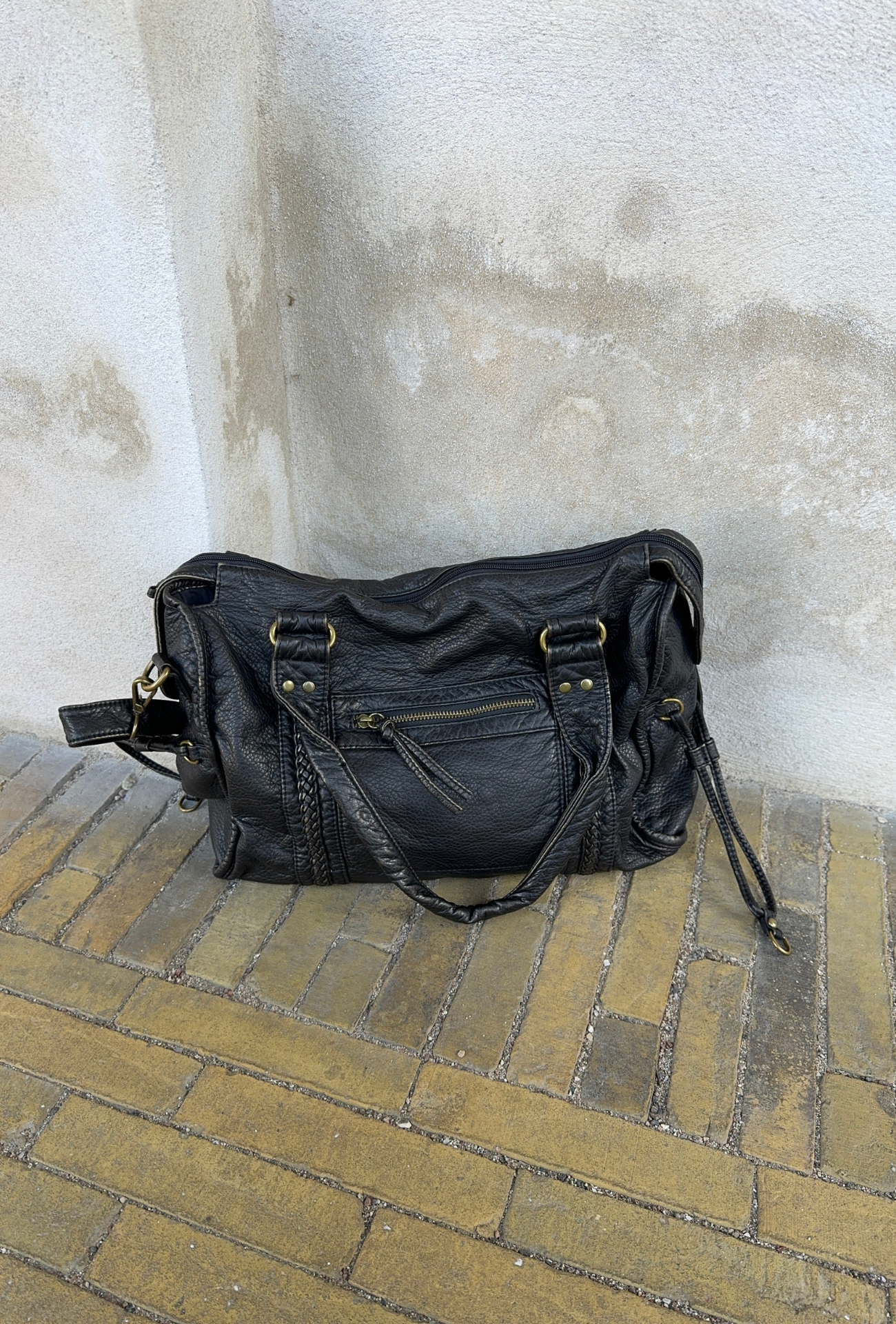 Classic Brown Leather Handbag
