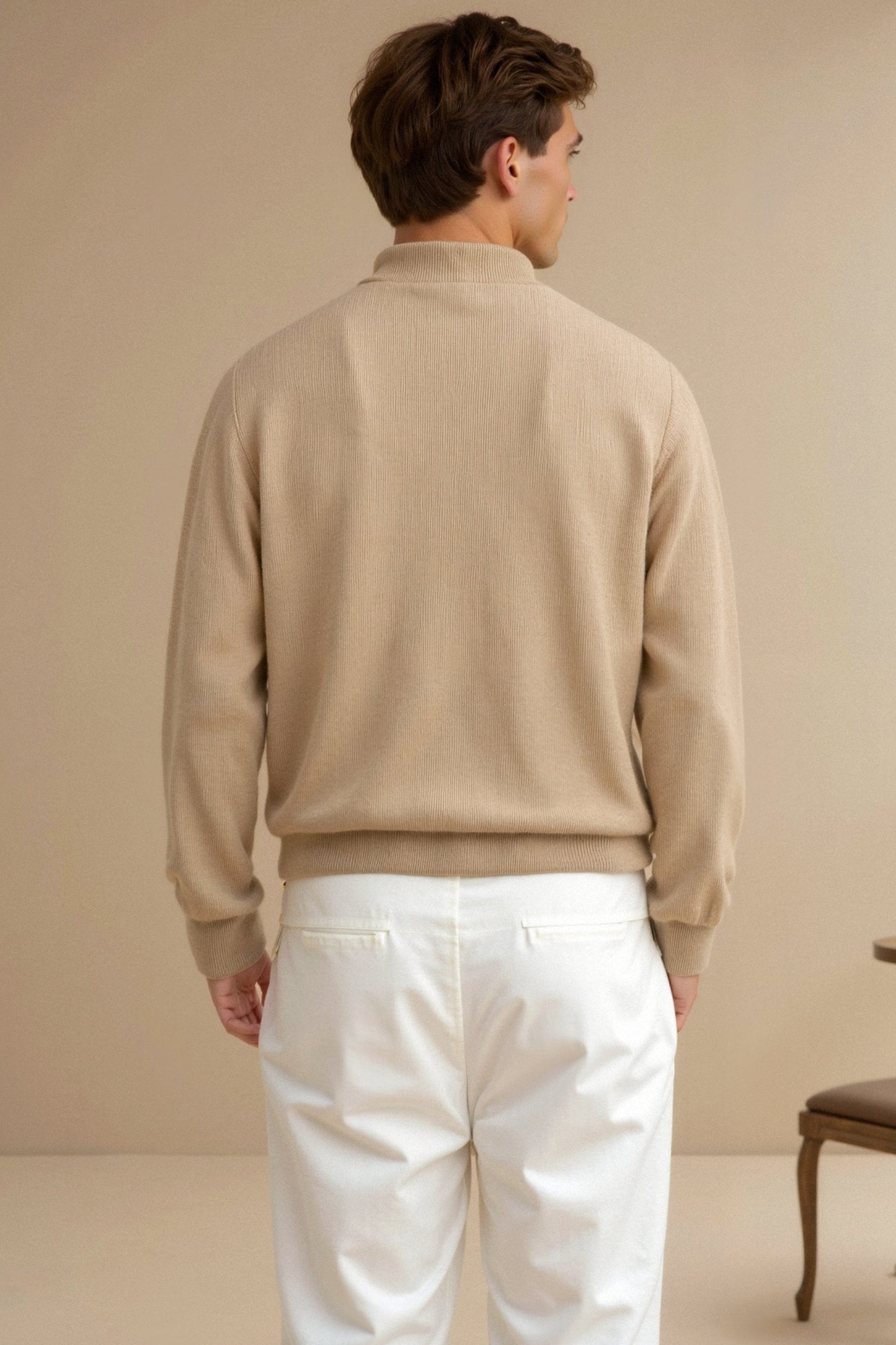 Relaxed Fit V-Neck Sweater for Men