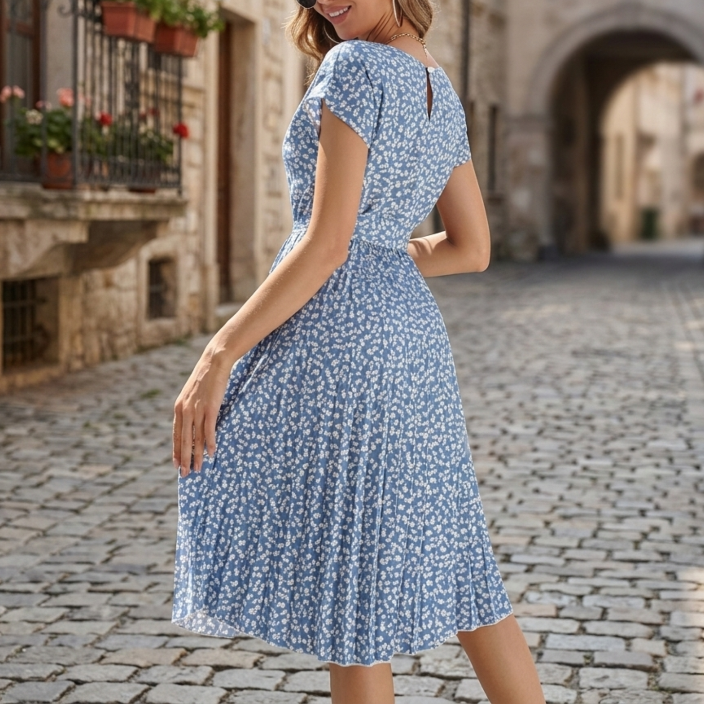 Pretty Summer Midi Dress for Women