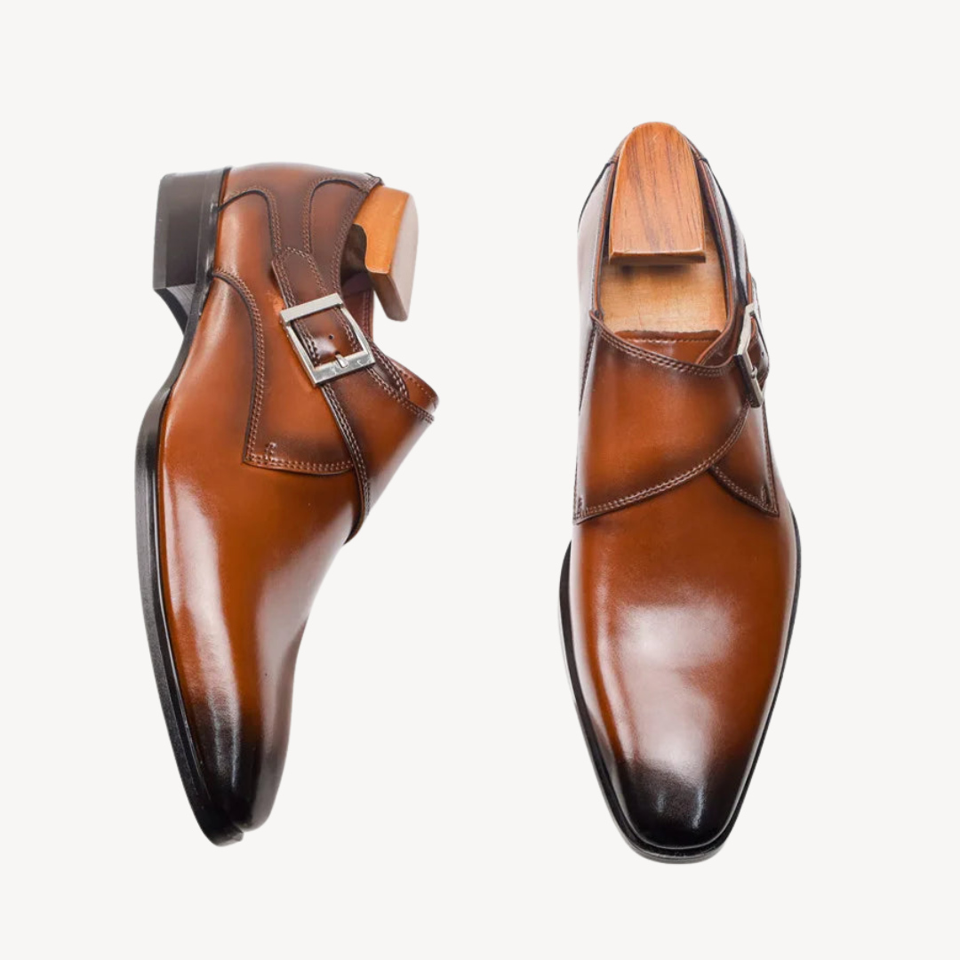 Comfortable Genuine Leather Business Shoes with Buckle