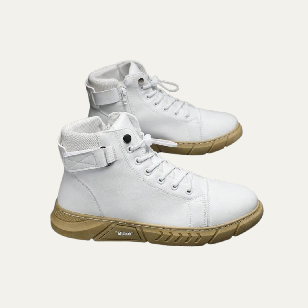 Tall Lace Up Strap Sneaker Boots for Men
