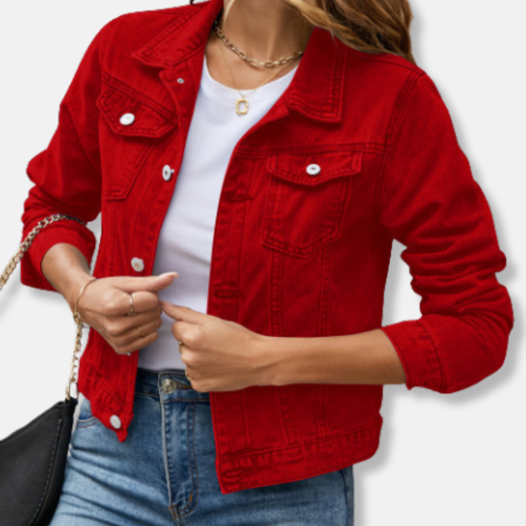 Fitted Women's Blue Denim Jacket