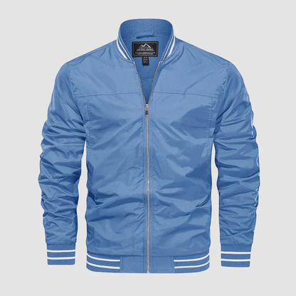Men's Vintage Style Stripe Bomber Jacket