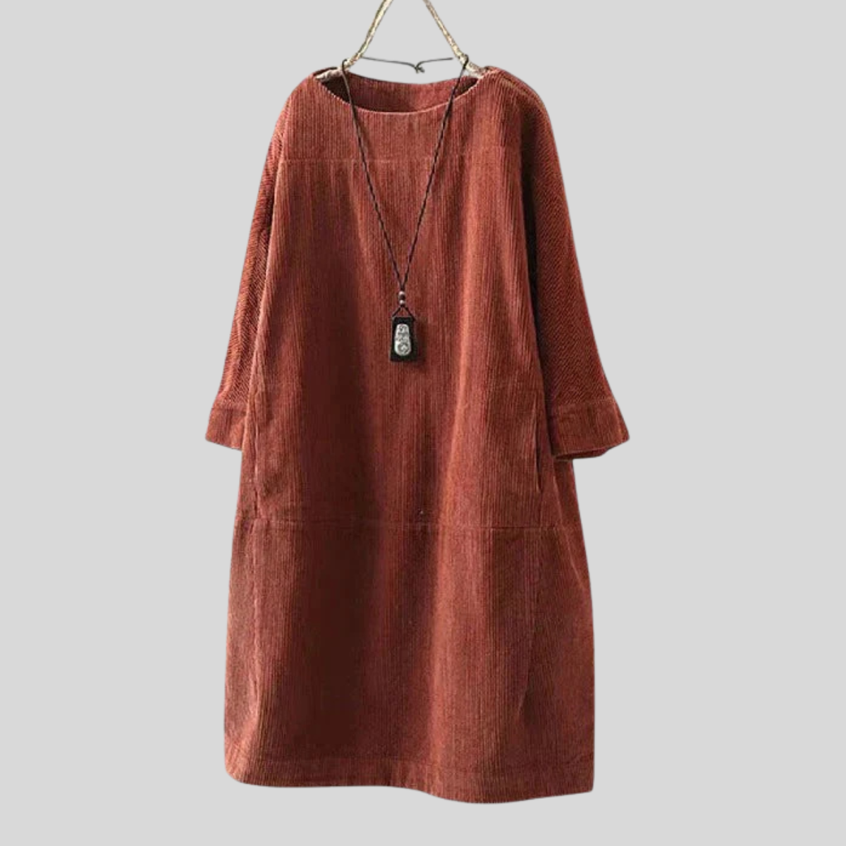 Relaxed Fit Casual Midi Dress