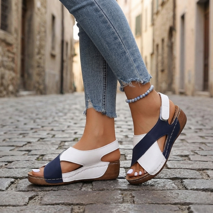 Elegant High Heel Summer Crossband Flat Sandals