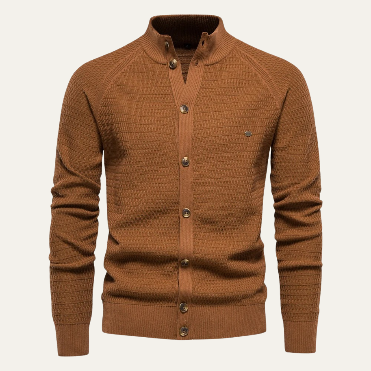 Relaxed Fit Mens Knit Button Cardigan