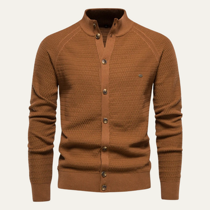 Relaxed Fit Mens Knit Button Cardigan