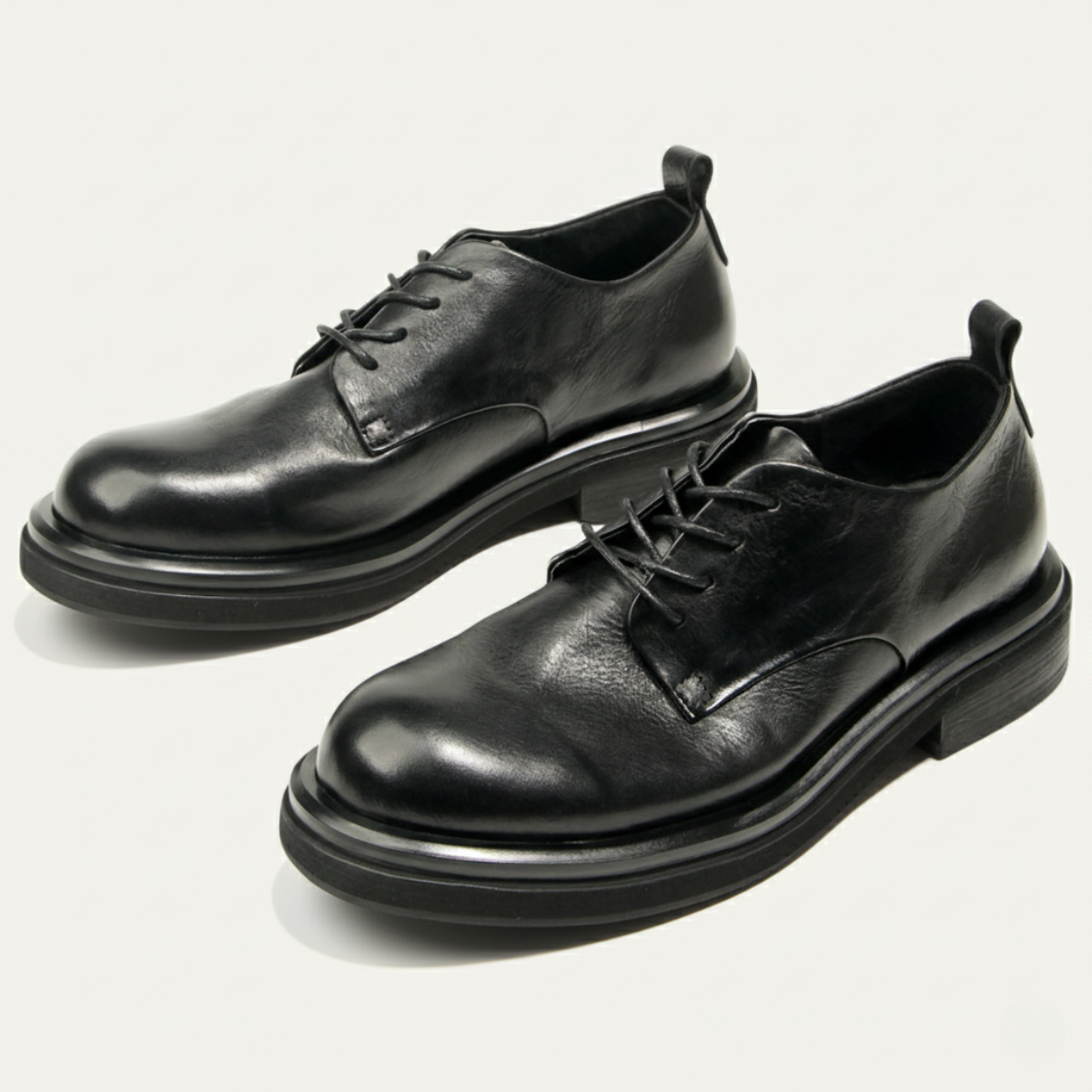 Classic Black Leather Oxford Shoe