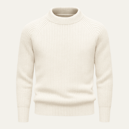 Men's Crew Neck Thick Cable Knit Jumper Sweater