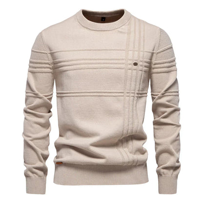 Classic Men's Patterned Crew Sweater