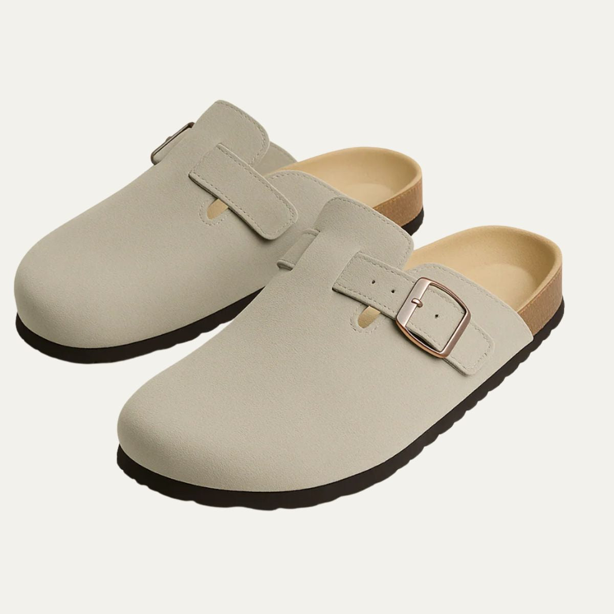 Luxury Grey Suede Men's Moccasin Slippers