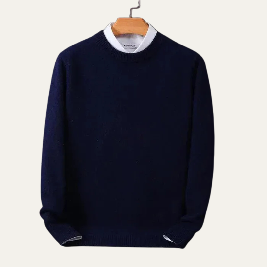 Simple Men's Regular Fit Crew Neck Pullover Sweater