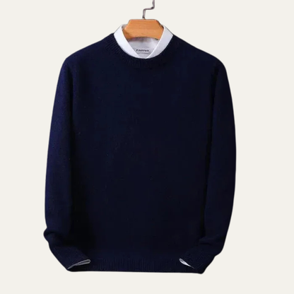 Simple Men's Regular Fit Crew Neck Pullover Sweater