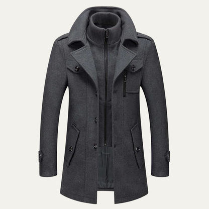 Men's Waterproof Long Trench Overcoat