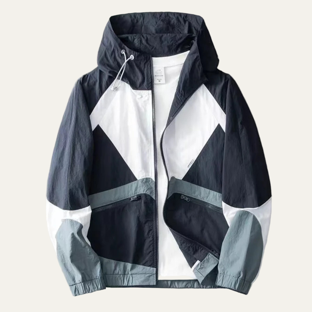 Men's Breathable Water Resistant Windbreaker Coat