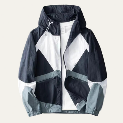 Men's Breathable Water Resistant Windbreaker Coat