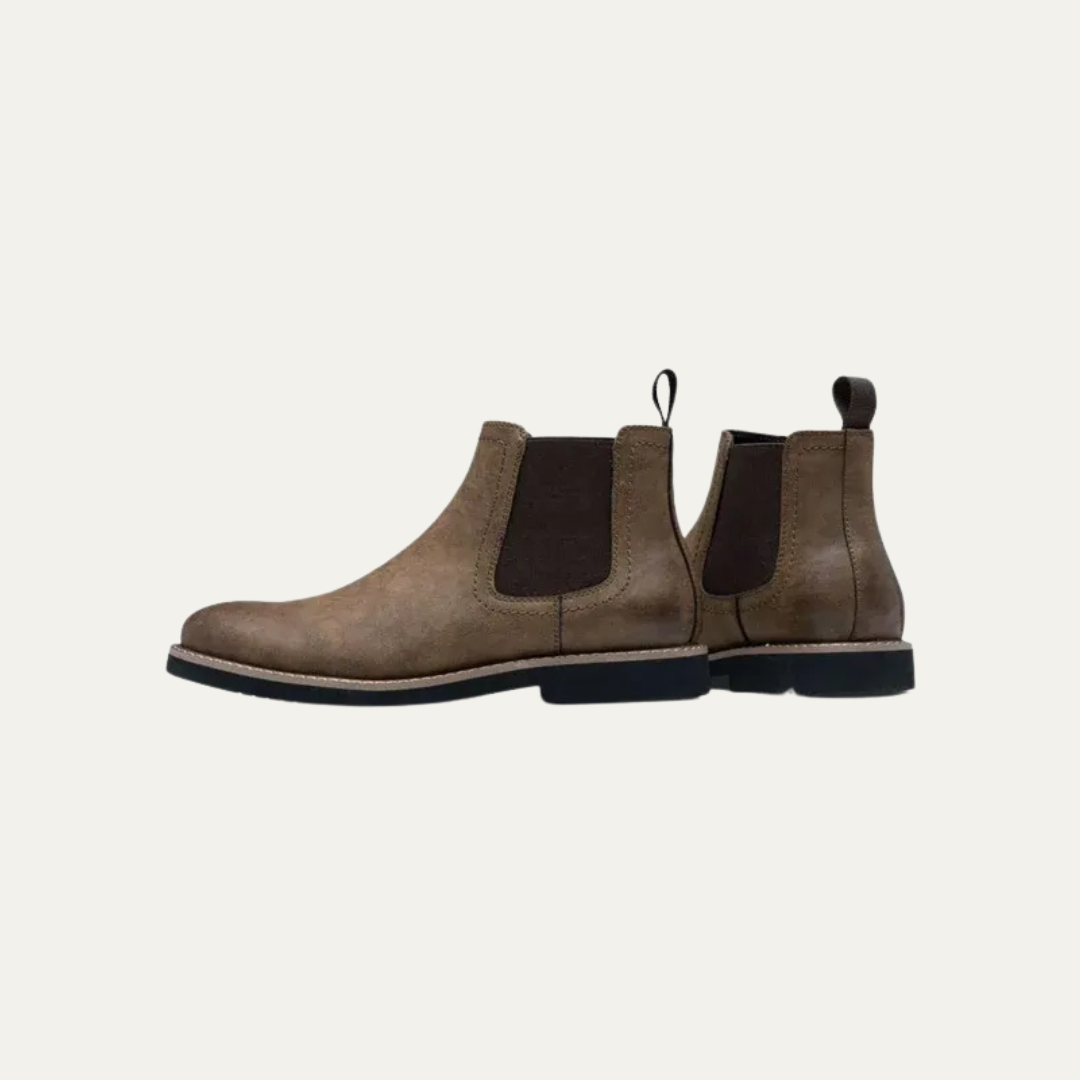 Men's Black Leather Chelsea Ankle Boot