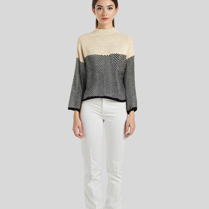 Classic Contrast Crew Neck Sweater