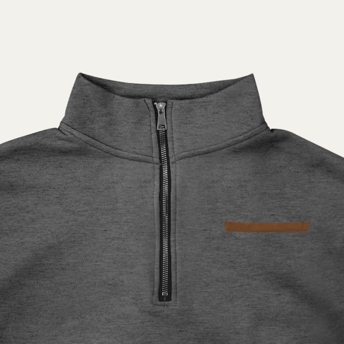 Relaxed Fit Men's Quarter Zip Pullover Sweater