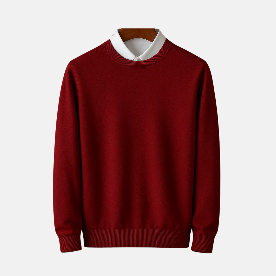 Soft Crew Neck Pullover Sweater for Men