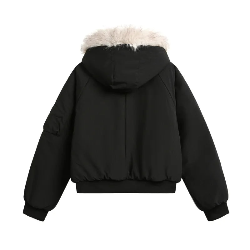 Premium Faux Fur Hooded Parka Jacket - OutfitLondon
