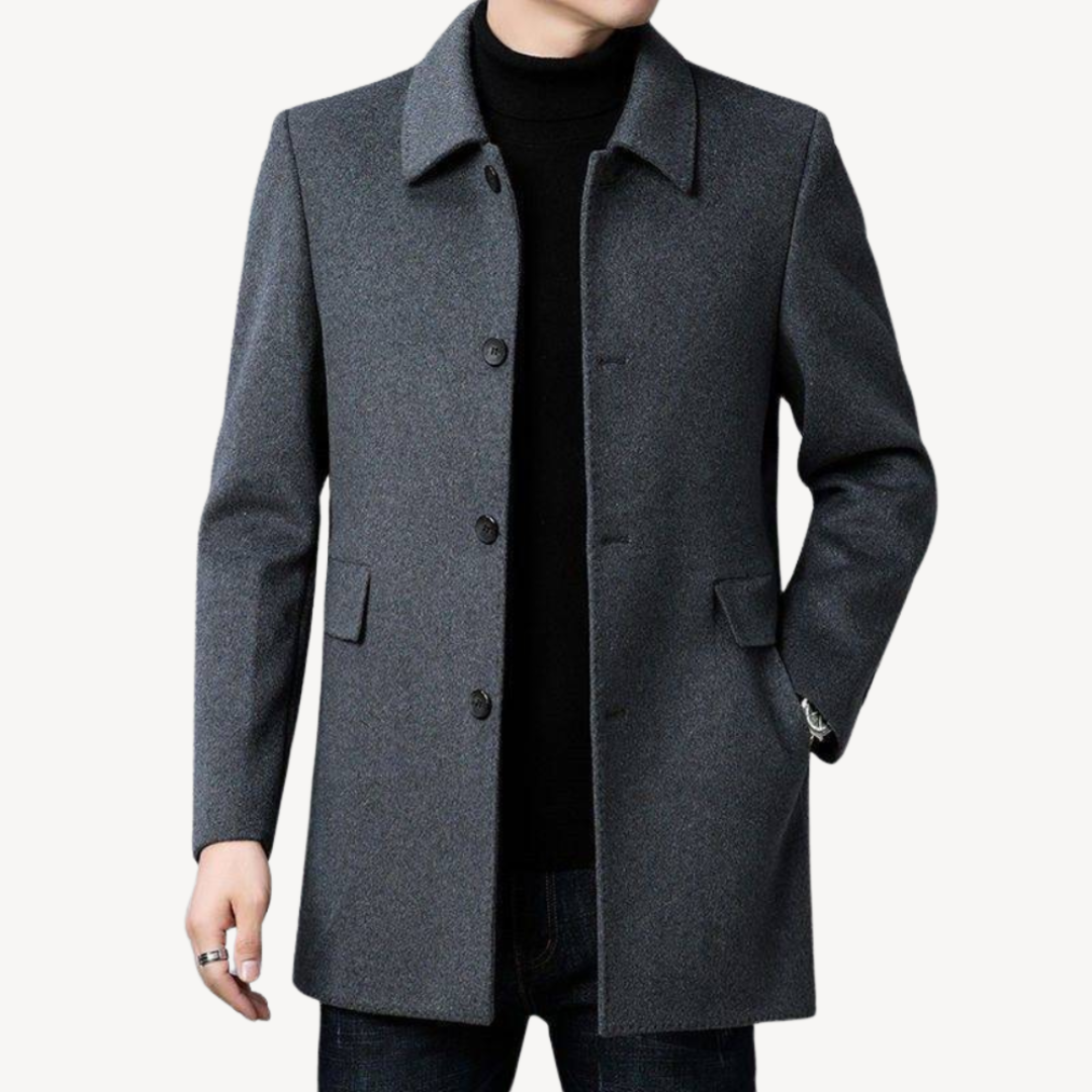 Warm Winter Mens Overcoat