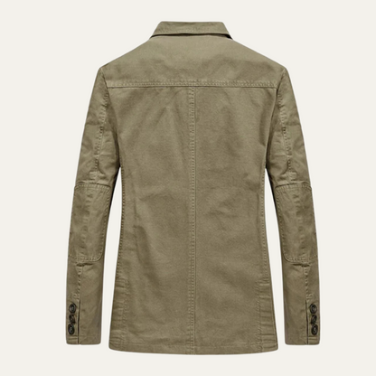 Classic Men's Cotton Jacket with Pockets