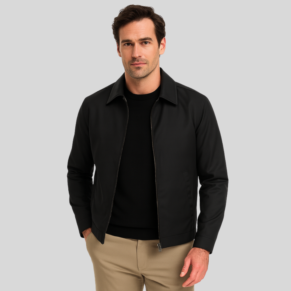 Slim Fit Mens Casual Zip Jacket - OutfitLondon