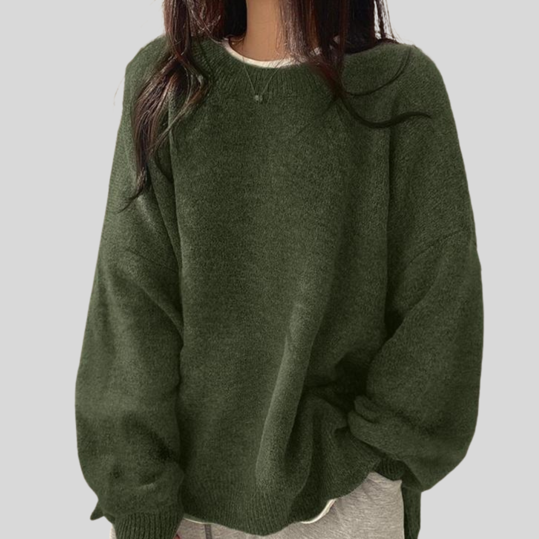 Soft Warm Crew Neck Long Sleeve Sweater