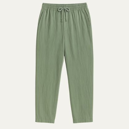 Classic Light Brown Linen Mens Pants