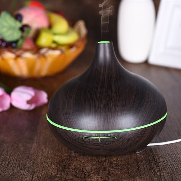 300 ml Essential Oil Diffuser With Dark and Light Wood Grain